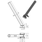 Lándzsatartó Easywash365+ 730 mm rozsdamentes