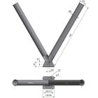 Dupla lándzsatartó Easywash365+ 2x 730 mm rozsdamentes