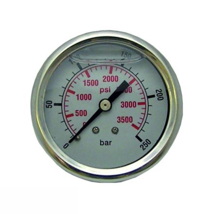 MTM Hydro Nyomásmérő óra 1/4"M hátsó csatlakozással, 250bar
