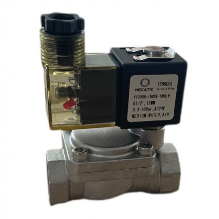 Mágnesszelep Mecatic NC 220V AC 1/2" EPDM INOX